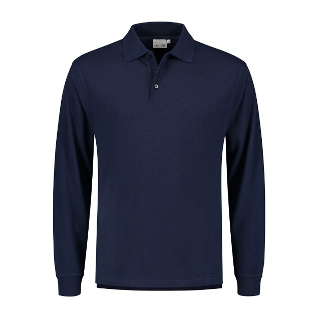 Afbeeldingen van Santino Poloshirt  Matt Regular Fit marine