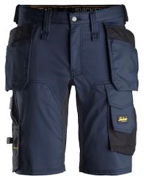 Afbeeldingen van AllroundWork Stretch Korte Broek met Holsterzakken  Donker Blauw - Zwart (9504)