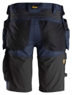 Afbeeldingen van AllroundWork Stretch Korte Broek met Holsterzakken  Donker Blauw - Zwart (9504)