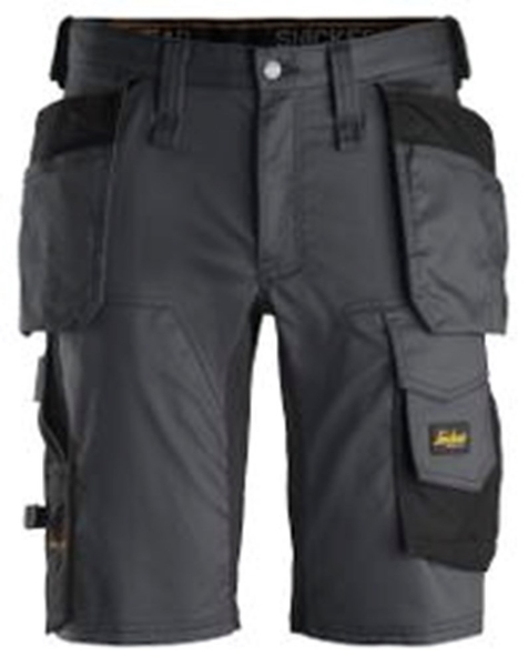 Afbeeldingen van AllroundWork Stretch Korte Broek met Holsterzakken  Staal Grijs - Zwart (5804)