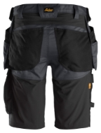 Afbeeldingen van AllroundWork Stretch Korte Broek met Holsterzakken  Staal Grijs - Zwart (5804)