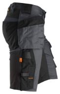 Afbeeldingen van AllroundWork Stretch Korte Broek met Holsterzakken  Staal Grijs - Zwart (5804)